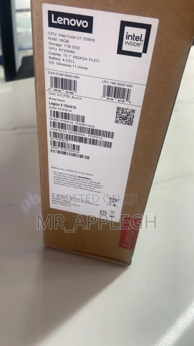 New Laptop Lenovo Legion 5 16GB Intel Core i7 SSD 1T · Photo 1