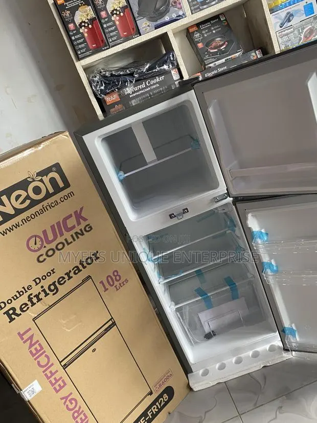 Beautiful Silver Gray Color Double Door Fridge 108L · Photo 1