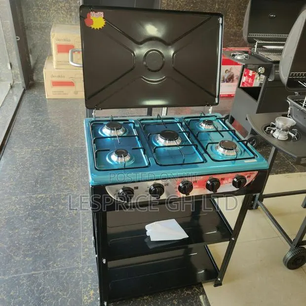 Decakila Five Burner Gas Stove With Shelf · Photo 1