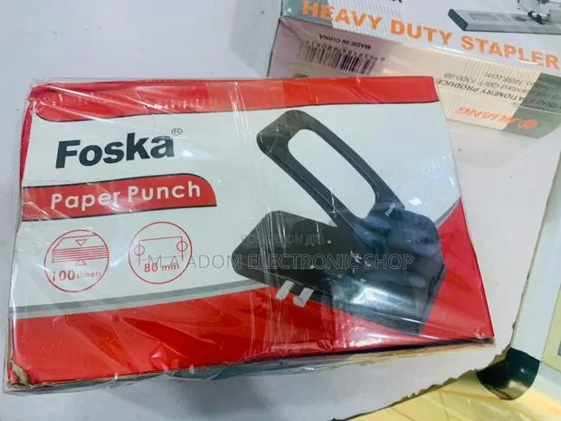 Long Lasting Foska Office Heavy Duty Metal Manual Paperpunch · Photo 1