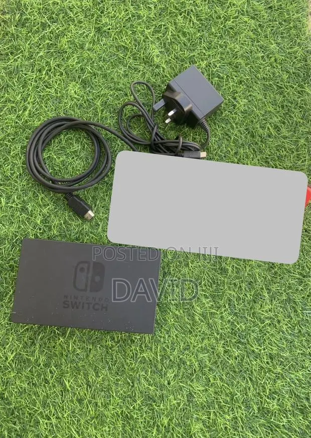 Nintendo Switch Dock With Charger and Two Controllers · Photo 1