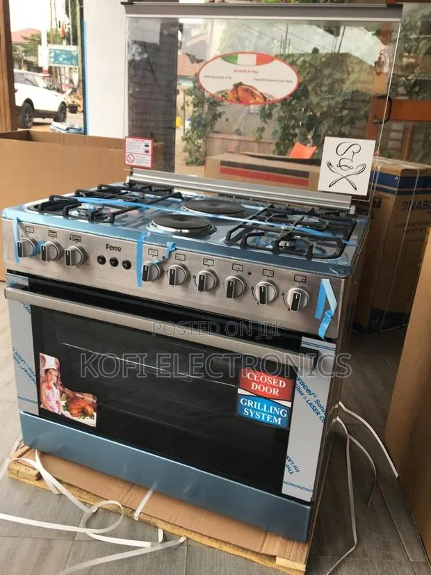 Ferre Standing Cooker Powerful 4 Gas Burners With 2 Electric Tops · Photo 1