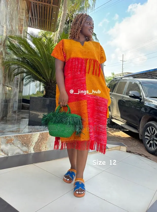 Yellow and Orange Smock Dress · Photo 1