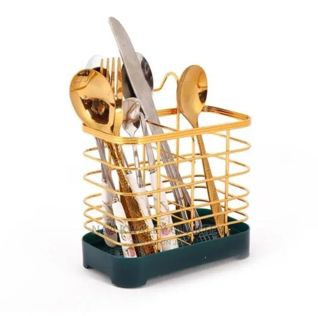 Gold Plated Cutlery Holder · Photo 1