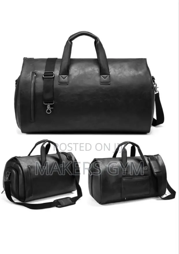 Leather Men's Suit Storage Bag (Black) · Photo 1
