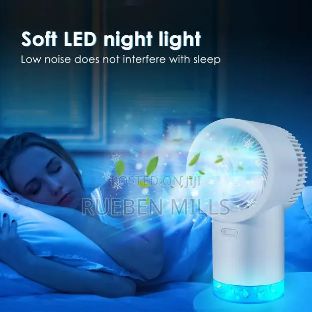 Mist Diffuser Humidifier Air Cooler Rechargeable Fan - 400ml Capacity · Photo 2