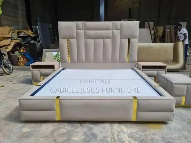 King Size Bed Frame With Nightstand · Photo 1