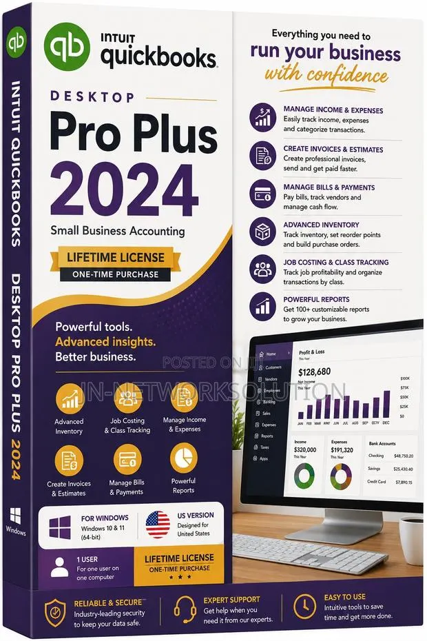 Intuit QuickBooks Desktop Pro Plus 2024 for Windows (US Version) · Photo 1