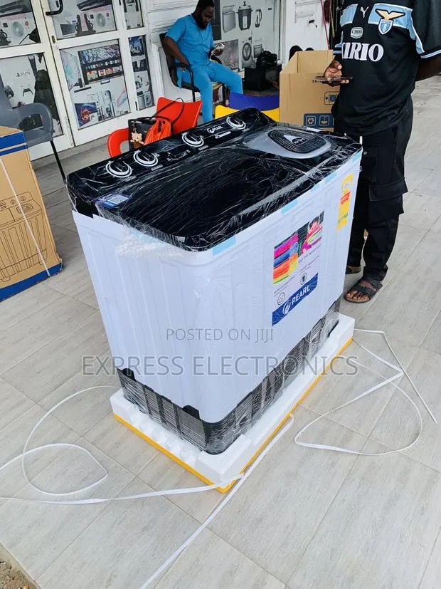 Text Us for Pearl 12kg Semi-Automatic Washing Machine White Twintub · Photo 1