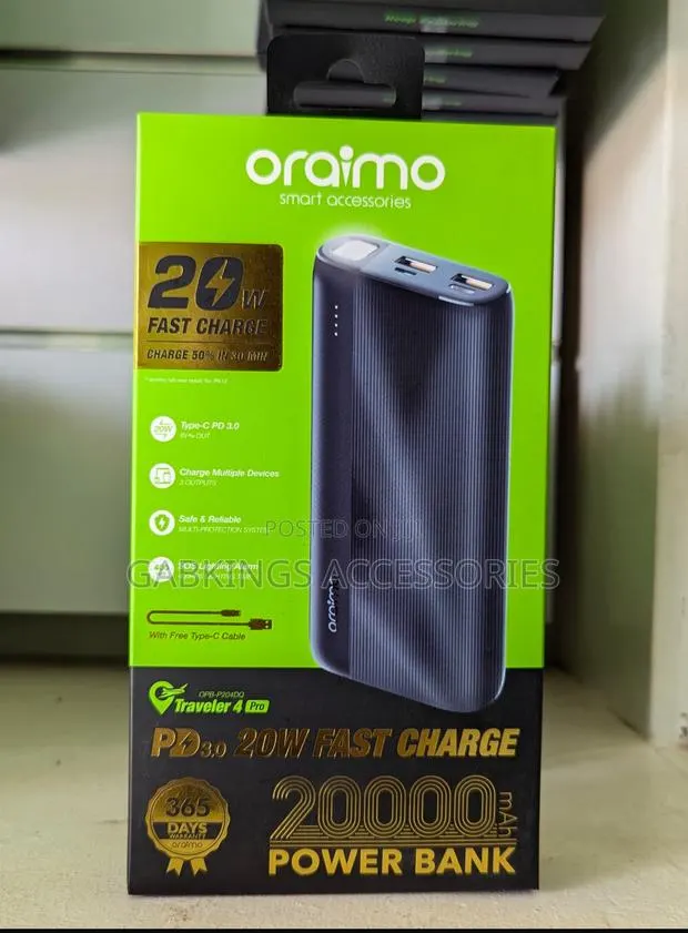 Oraimo Traveler 4 Pro 20000mah 20w GHC 313 · Photo 1