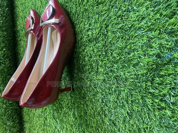 Crimson Royale Patent Buckle Heels · Photo 1