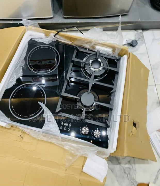 Accurate Sleek Black Kenwood 2 Gas + 2 Electric Built-in Cooker Hob · Photo 1