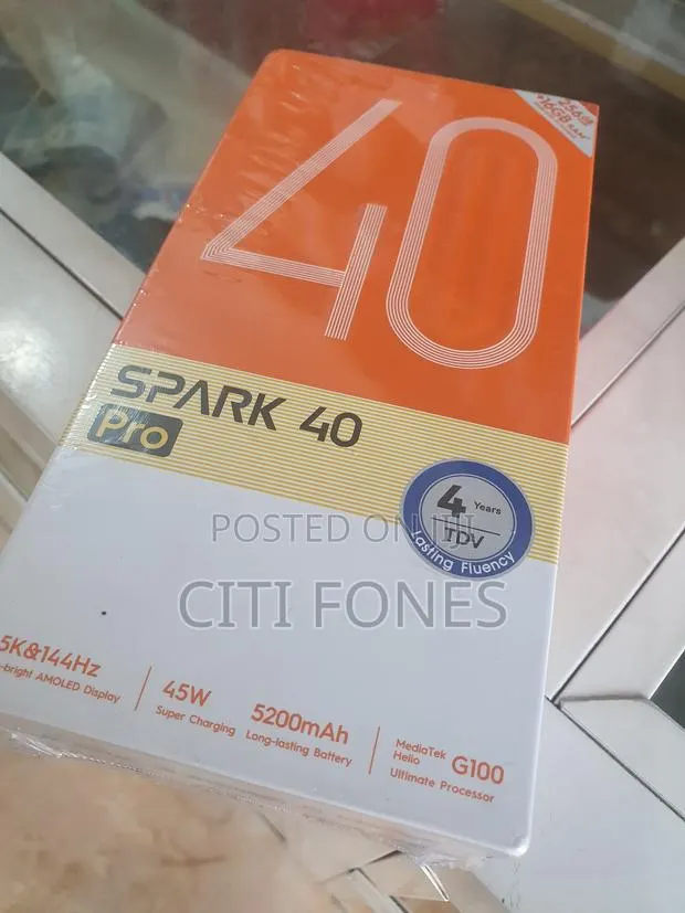 New Tecno Spark 40 Pro 256 GB Black · Photo 1