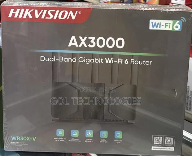Hikvision Ax3000 Dual-Band Gigabit Wifi 6 Router Ds-3wr30x · Photo 1