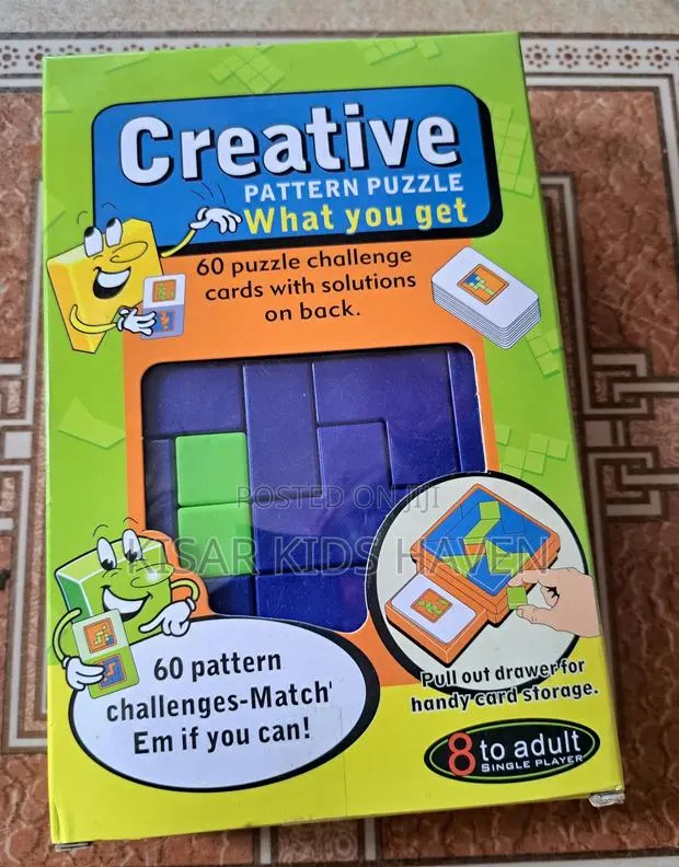 Pattern Puzzle With 60 Puzzle Cards With Solution on Back · Photo 1