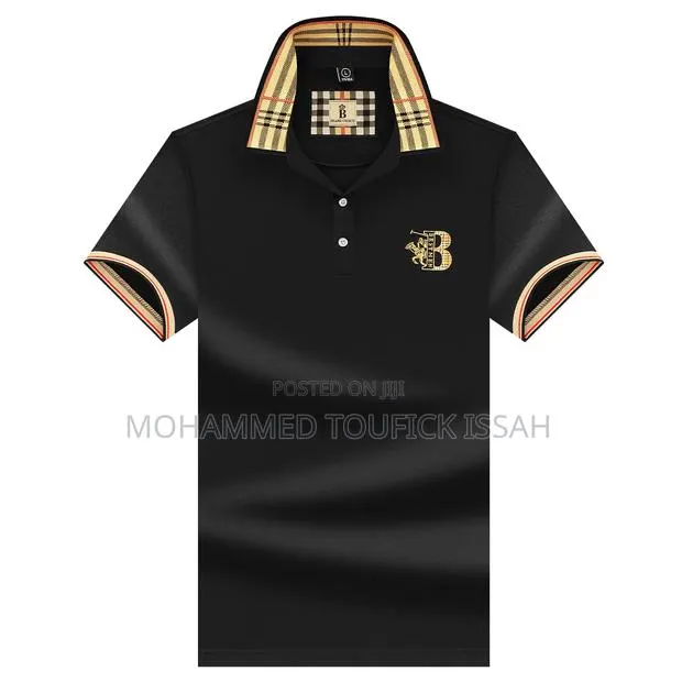 Men's Loose Embroidered Short Sleeved Polo T-Shirt · Photo 1
