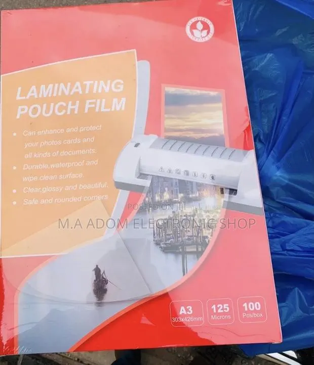 A3 Laminating Film Pouches - 100 Pouches · Photo 1