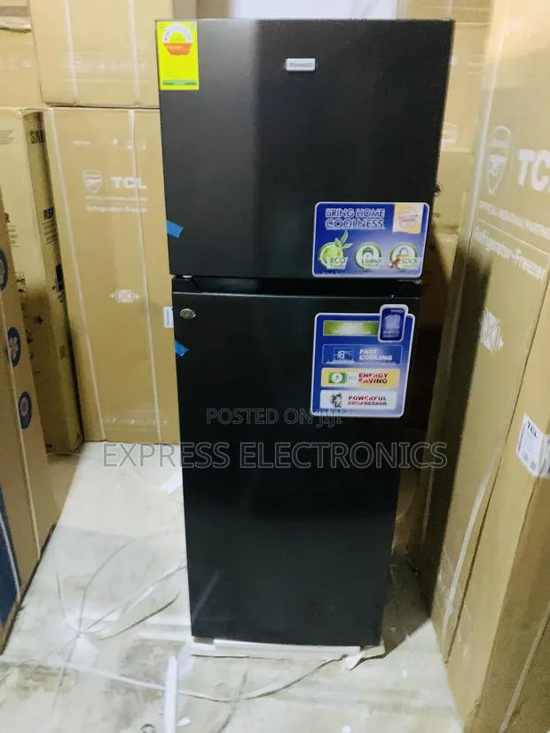 Available Now at Store Black Double Door Fridge Nasf2-45 · Photo 1