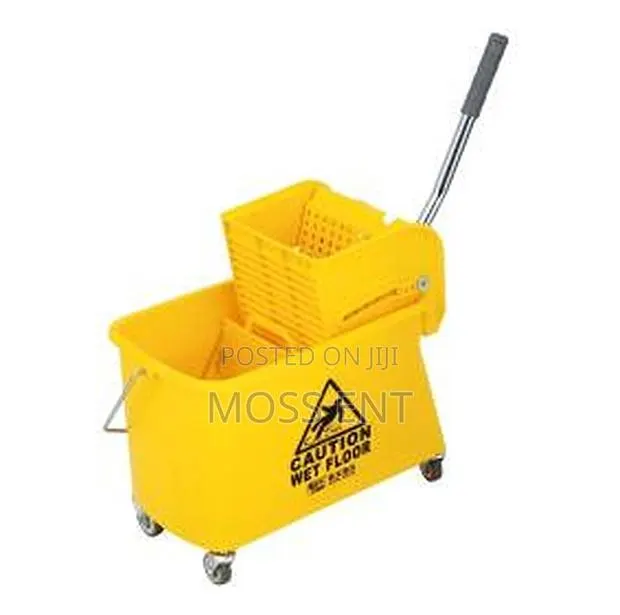20l Single Mop Trolley Yellow - B-038 · Photo 1