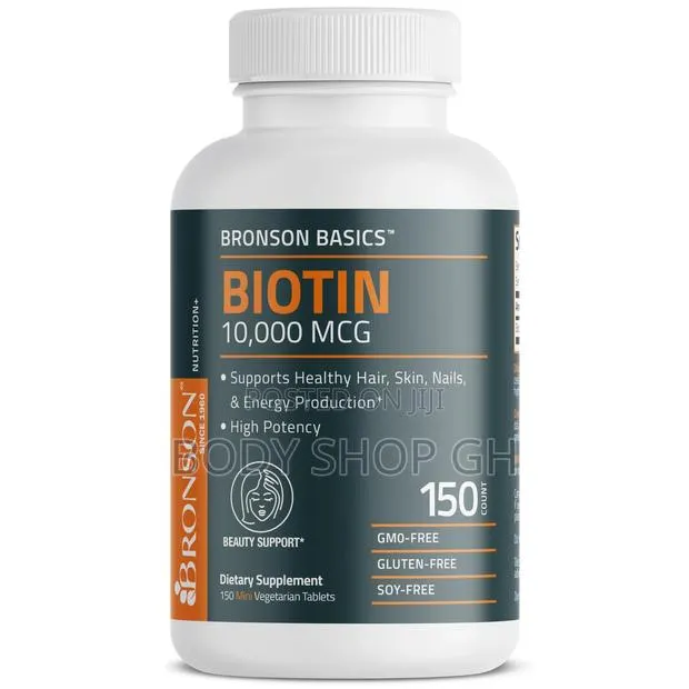 Biotin 10,000 MCG for Healthy Hair, Skin and Nails- 150 Tabs · Photo 1