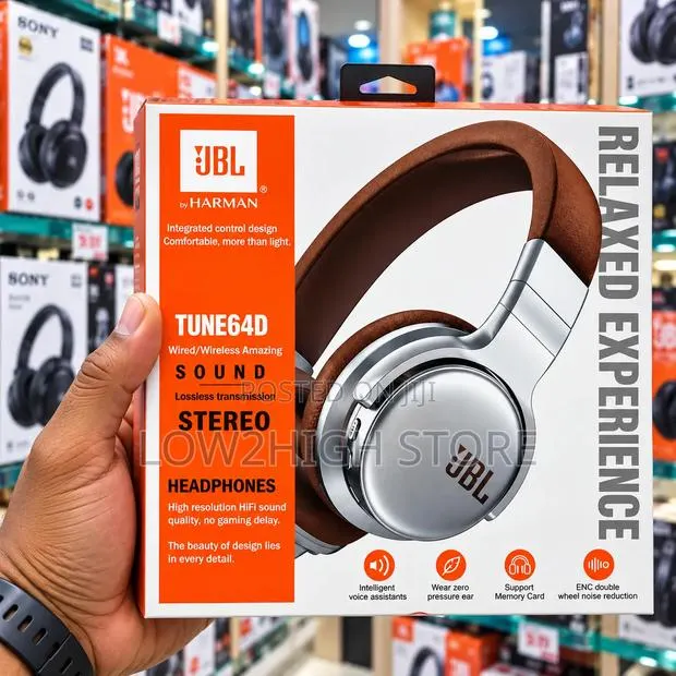 JBL Tune64D Wireless Hi-Fi on-Ear Headphones - Low2High · Photo 1
