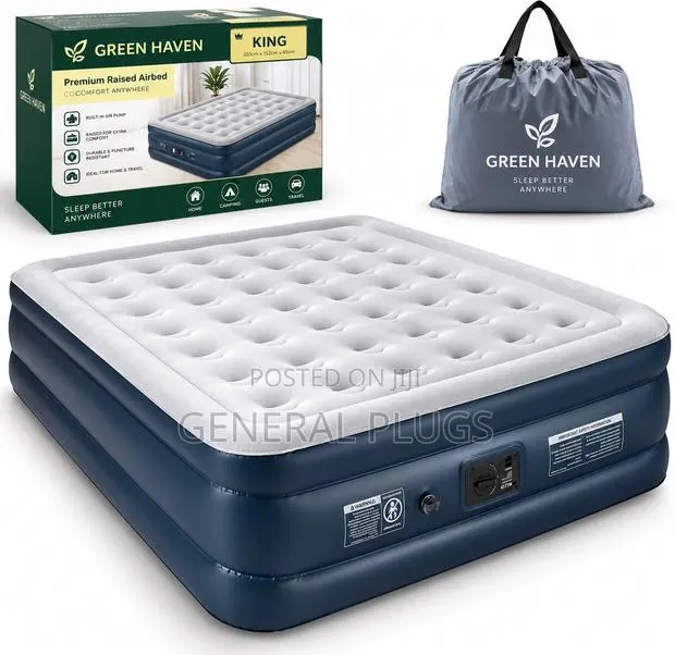 Inbuilt Automatic Pump Air Mattress Ideal for Guest Rooms and Camping · Photo 1