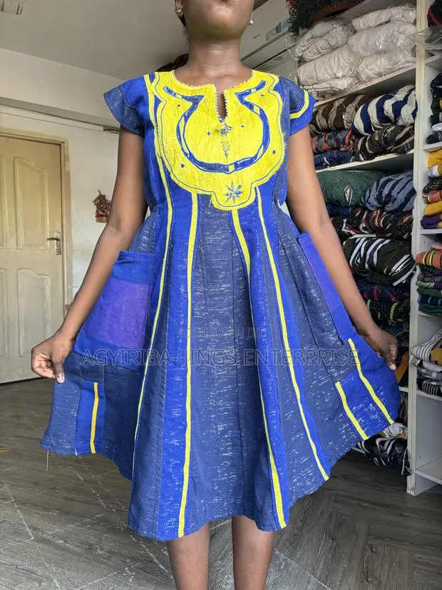 Blue and Yellow Smock Dress · Photo 1