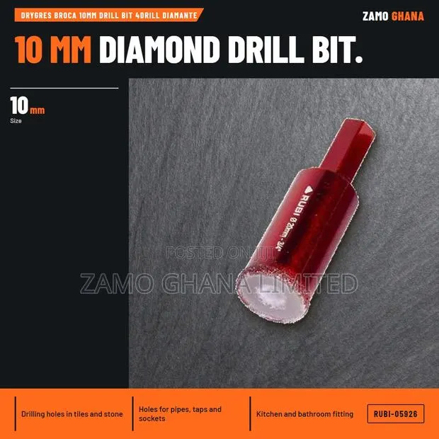 Drygres Broca 10Mm Drill Bit 4Drill Diamante - RUBI-05926 · Photo 1