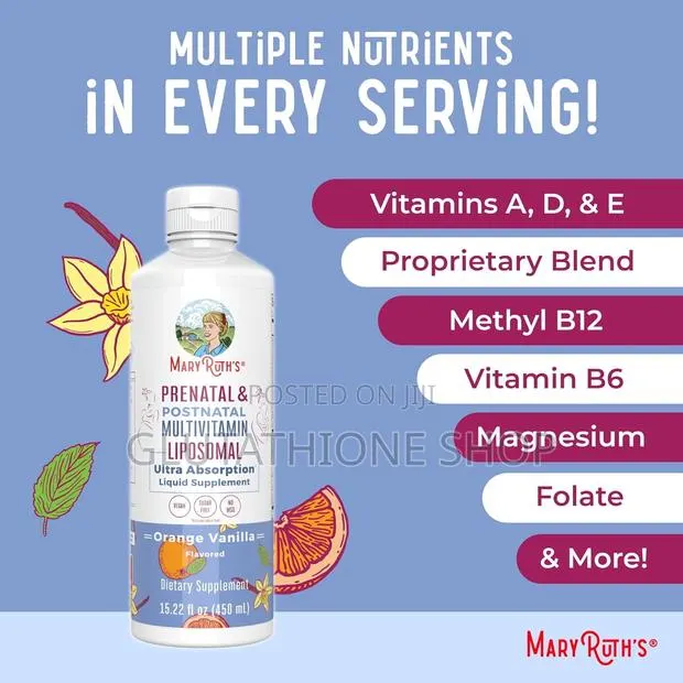 Maryruth Organics Prenatal Postnatal Multivitamin Liposomal · Photo 1