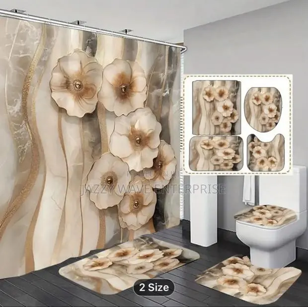 4 in 1 Bathroom Curtains and Doormat · Photo 3
