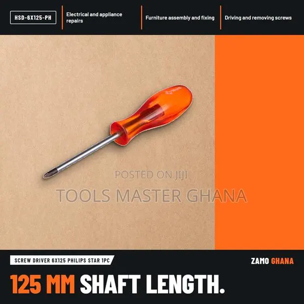 Screw Driver 6X125 Philips Star 1Pc - HSD-6X125-PH · Photo 1