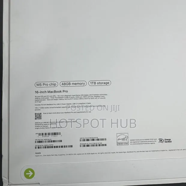 New Apple MacBook Pro 2026 M5 Pro 16-inch 48GB Apple M5 Pro SSD 1T · Photo 1