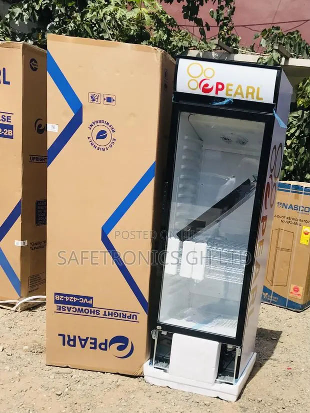 New Original 238L Pearl PVC 316 1 Door Glass Fridge · Photo 1