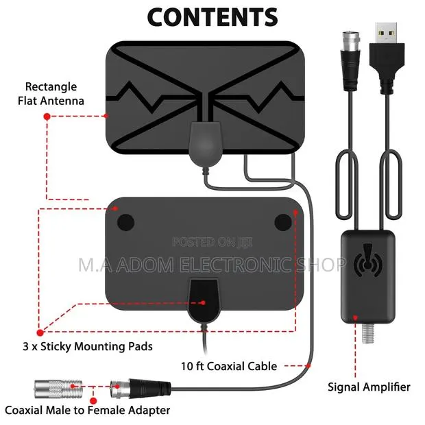 New in Box Indoor Antenna With Booster · Photo 1