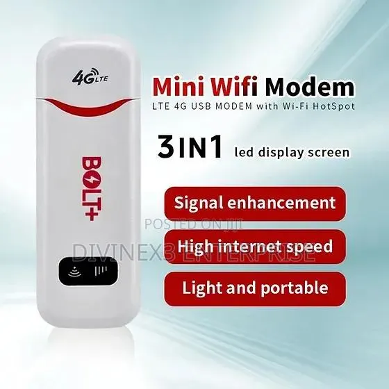 Bolt+ Lte 4g Usb Modem Wi-Fi Hotspot – 3-in-1 Connectivity · Photo 1