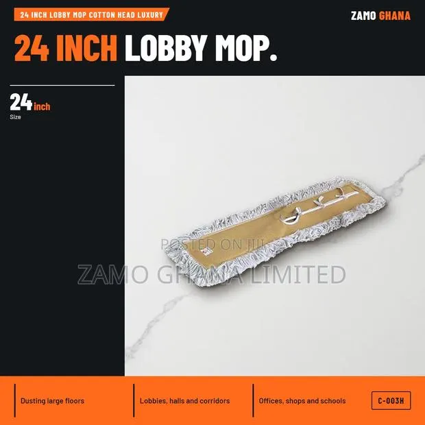 24 Inch Lobby Mop Cotton Head Luxury - C-003h · Photo 1