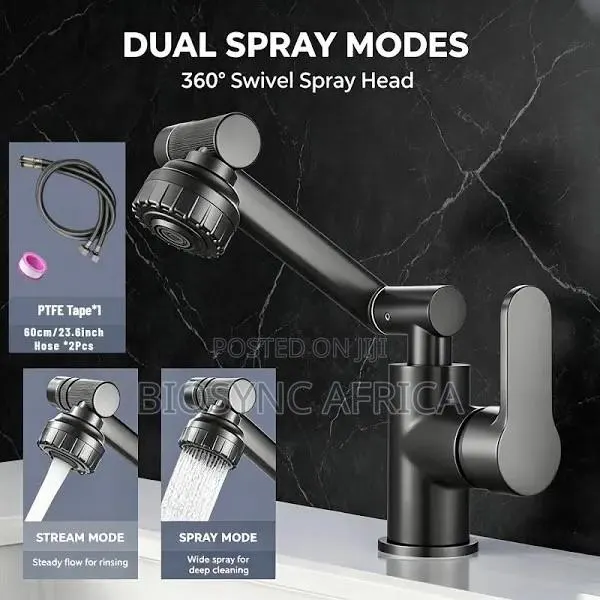 Adjustable Modern Sink Faucet · Photo 1