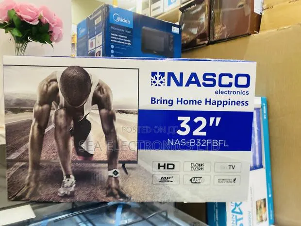 Nasco 32-Inch LED Digital Satellite TV – Built-in Decoder (DVB-T2/S2) · Photo 1