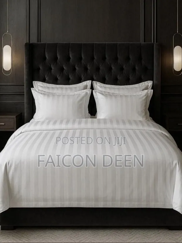 Smart Choice for Hotels Guests Houses ( White Stripped Duvet Only · Photo 1