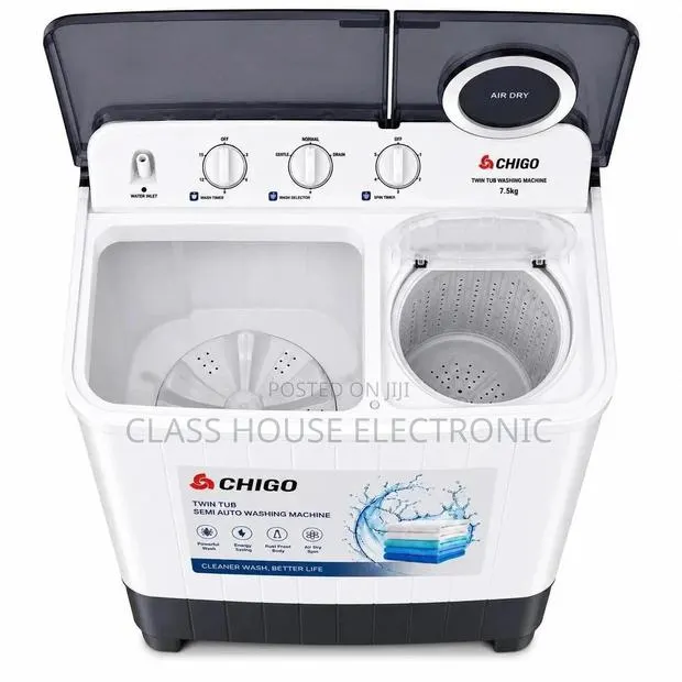 Chigo Semi Auto Twin Tube Washing Machine ( 8Kg 12kg ) · Photo 1
