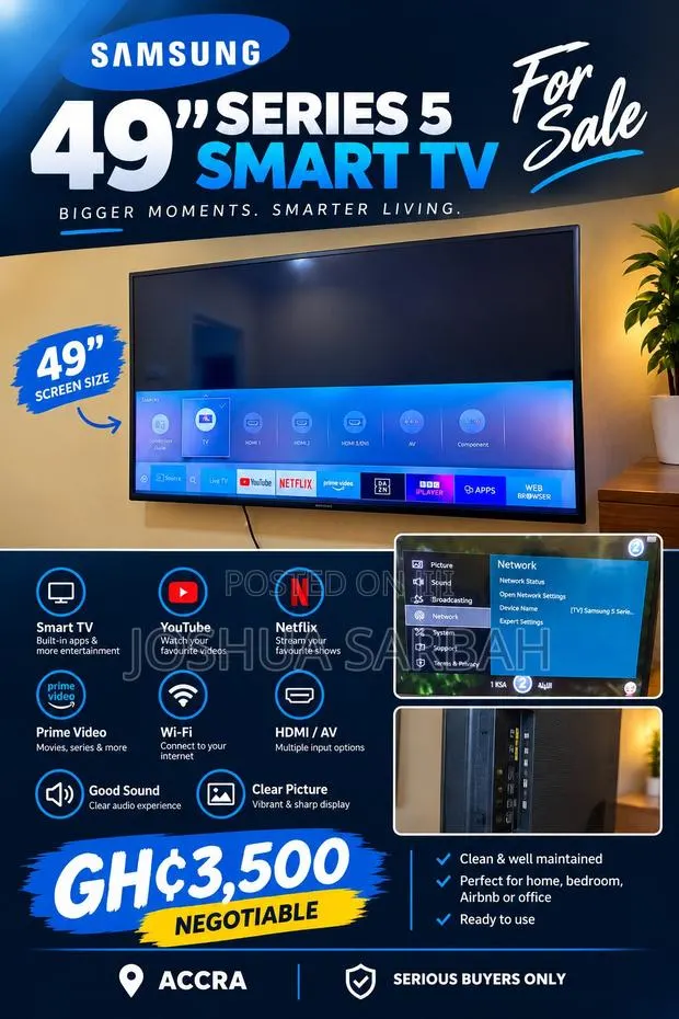 49” Samsung Series 5 Smart TV · Photo 1