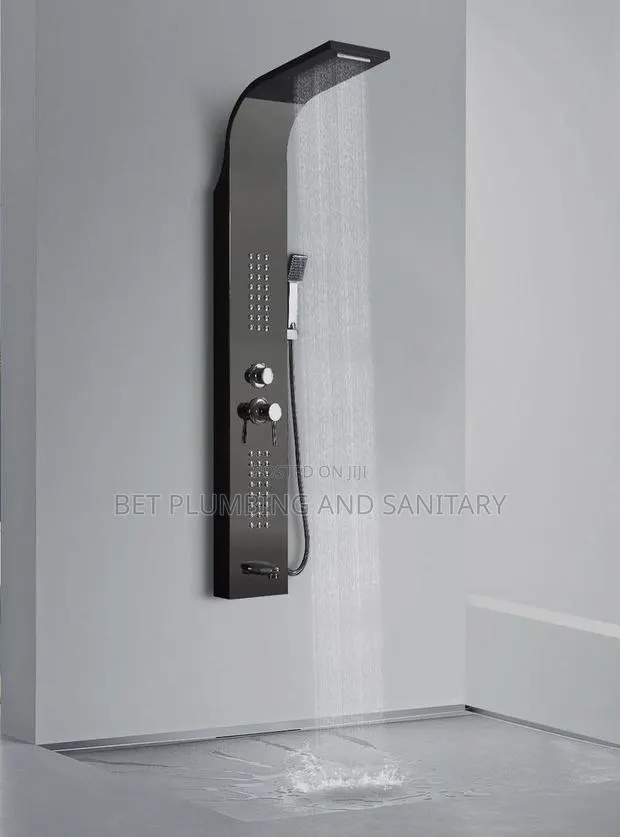 Rainfall Shower_black Panel Shower_complete · Photo 1