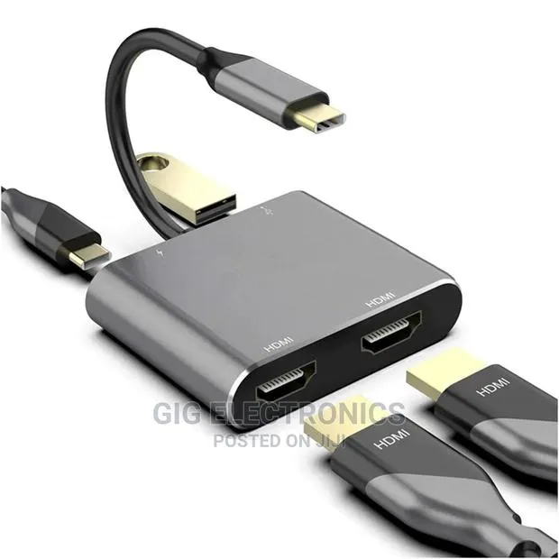 Type C to Dual Hdmi - 4 in 1 Usb 3.0 + Pd · Photo 1