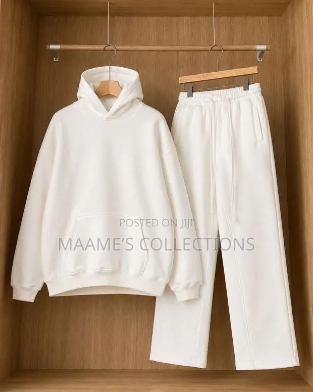 Plain & Printed Hoodie Tracksuit Set – Unisex ( Quality Material ) · Photo 1