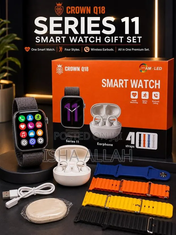 ⌚ CROWN Q18 Series 11 Smart Watch Gift Set · Photo 1