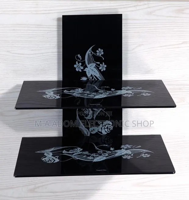 Simplify Your Room With the Double DVD Glass Shelves · Photo 1