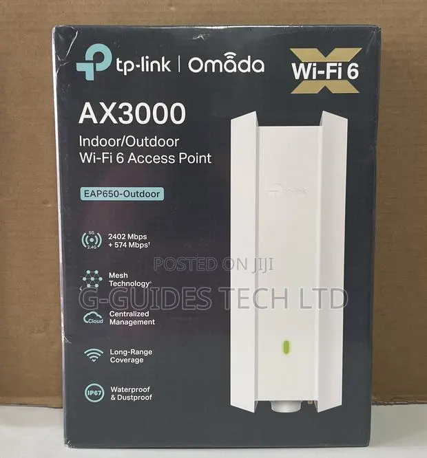 TP-Link Ax3000 Indoor/Outdoor Wi-Fi 6 Access Point Eap650-Outdoor · Photo 1