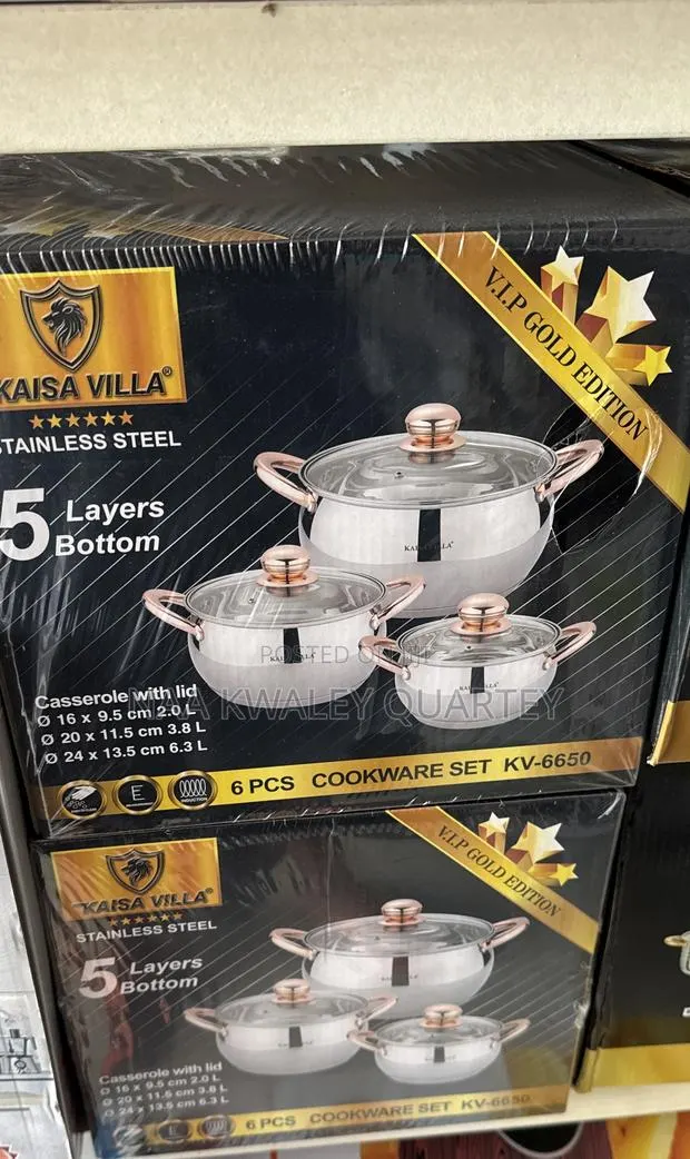 6pcs Stainless Steel Pots · Photo 1