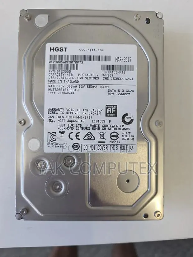 Hitachi Hgst 4tb 3.5" Nas Pc Dvr Hard Drive Hdd Sata