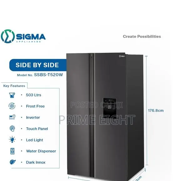 Sigma 503L Side by Side Refrigerator (SSBS-T520W) · Photo 1